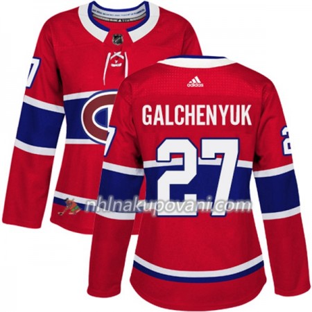 Montreal Canadiens Dresy Alex Galchenyuk 27 Červená 2017-2018 Adidas Authentic - Dámské